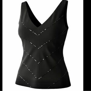 Vintage Jones New York Elegant Black Sleeveless Blouse